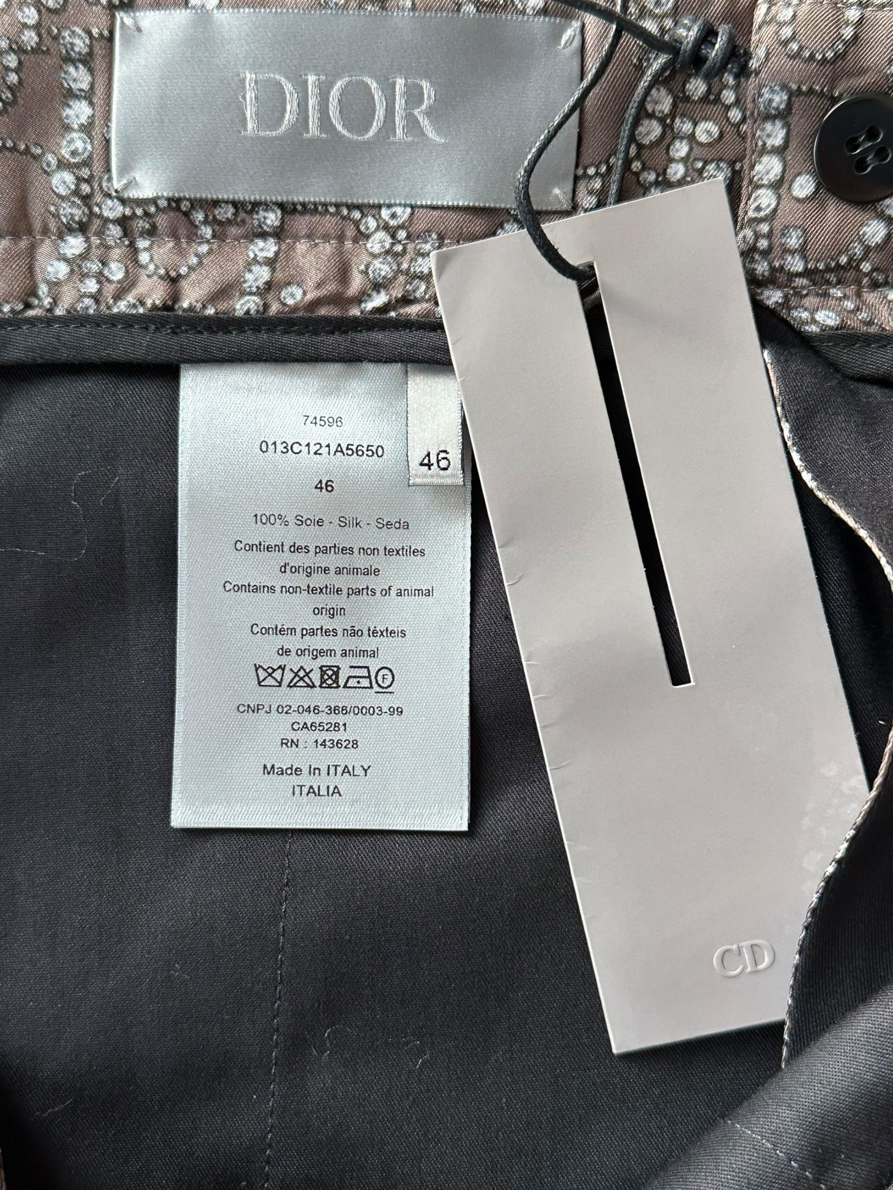 Dior Dior Brown & Pearl Oblique Silk Shorts Size US 30 / EU 46 - 3 Thumbnail
