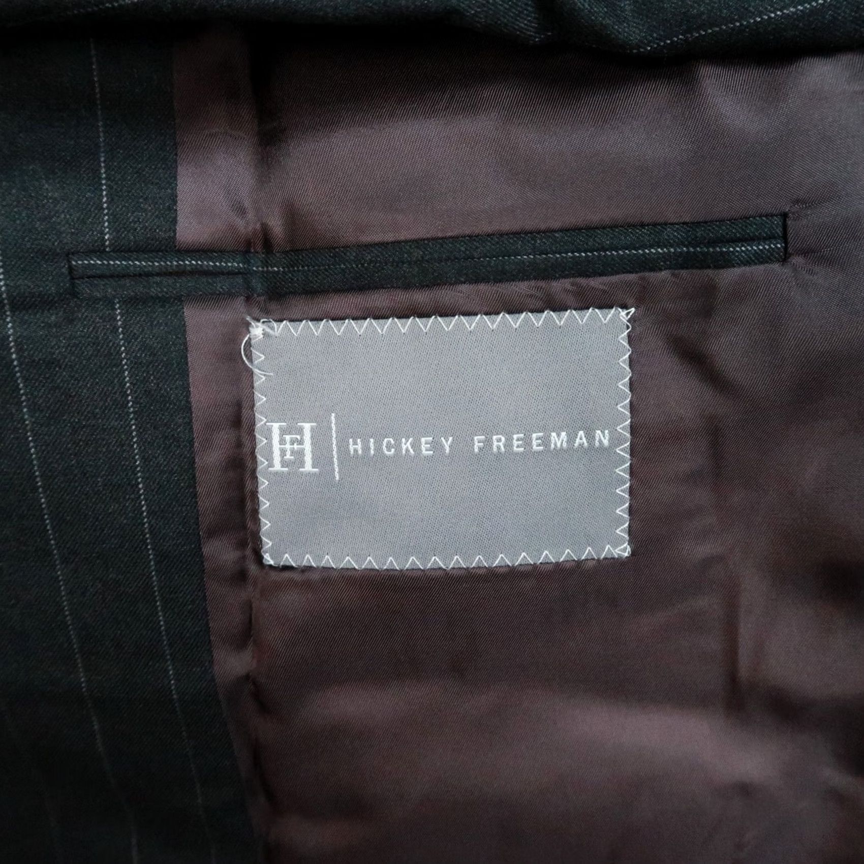 Vintage VINTAGE Hickey Freeman Blazer Men 42R Gray Worsted Wool Striped Pinstripe Jacket Size 42R - 4 Thumbnail
