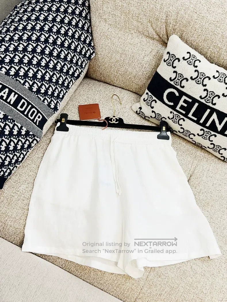Loro Piana Loro Piana White size 38 drawstring elastic waist shorts Size 25" / US 0 / IT 36 - 4 Thumbnail
