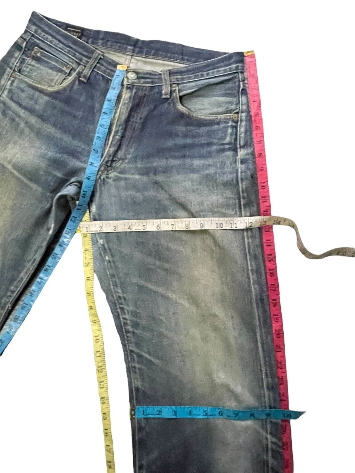 Japanese Brand × Vintage Vintage Blue Way Selvedge Distresed Denim Size US 33 - 17 Thumbnail