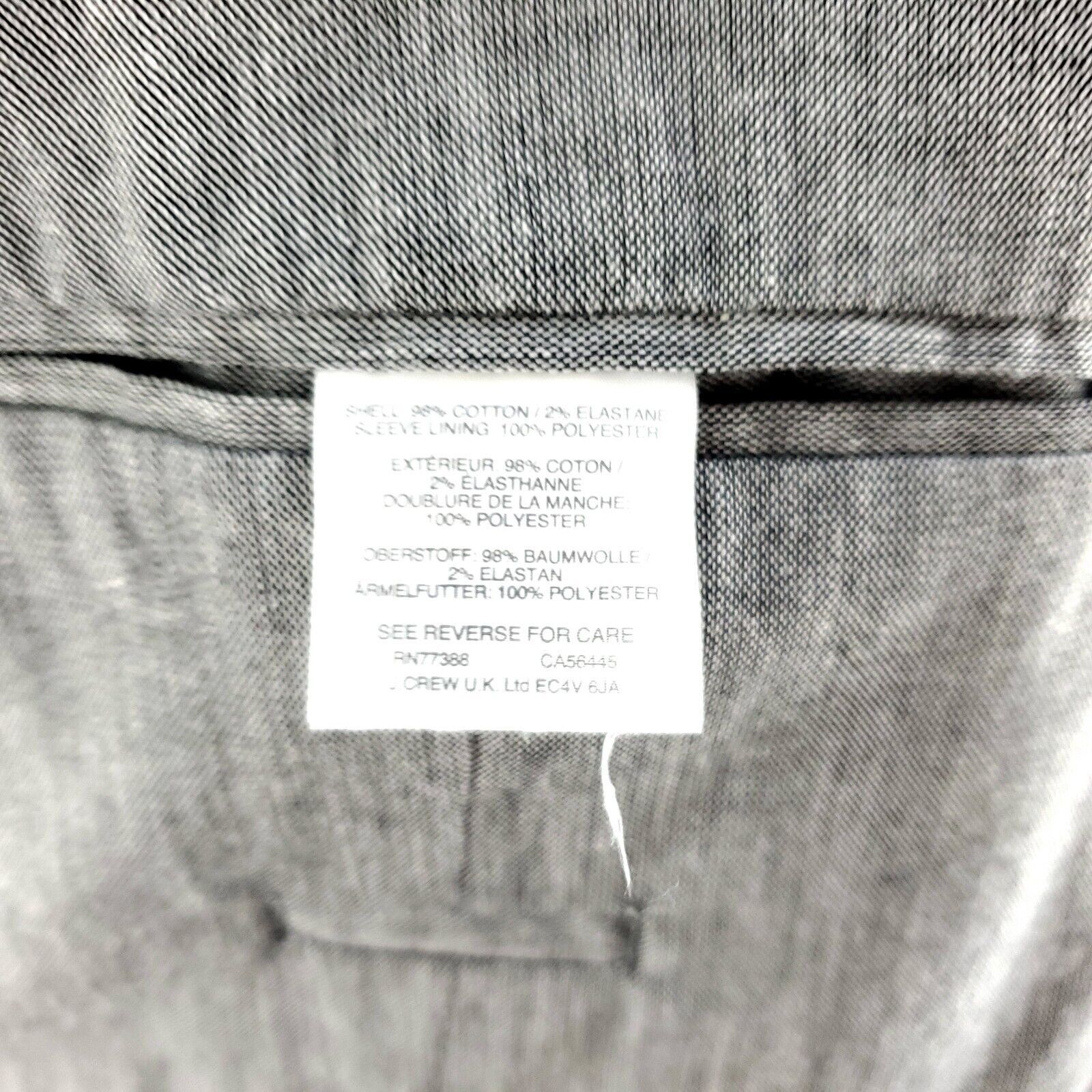 J.Crew J Crew Ludlow Cotton 2 Button 2 Piece Suit 38R Gray Sharkski Size 38R - 10 Thumbnail