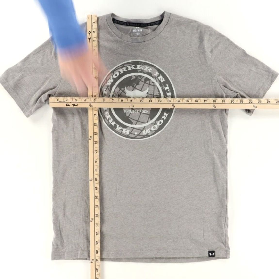 Under Armour Under Armour Project Rock Hardest Worker Solid T-Shirt Gray Men's M Size US M / EU 48-50 / 2 - 4 Thumbnail