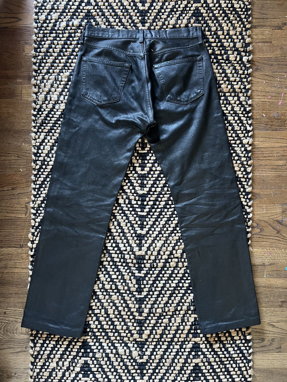 Maison Margiela Maison Margiela Artisanal AW99 Black Painted Denim Size US 31 - 2 Thumbnail