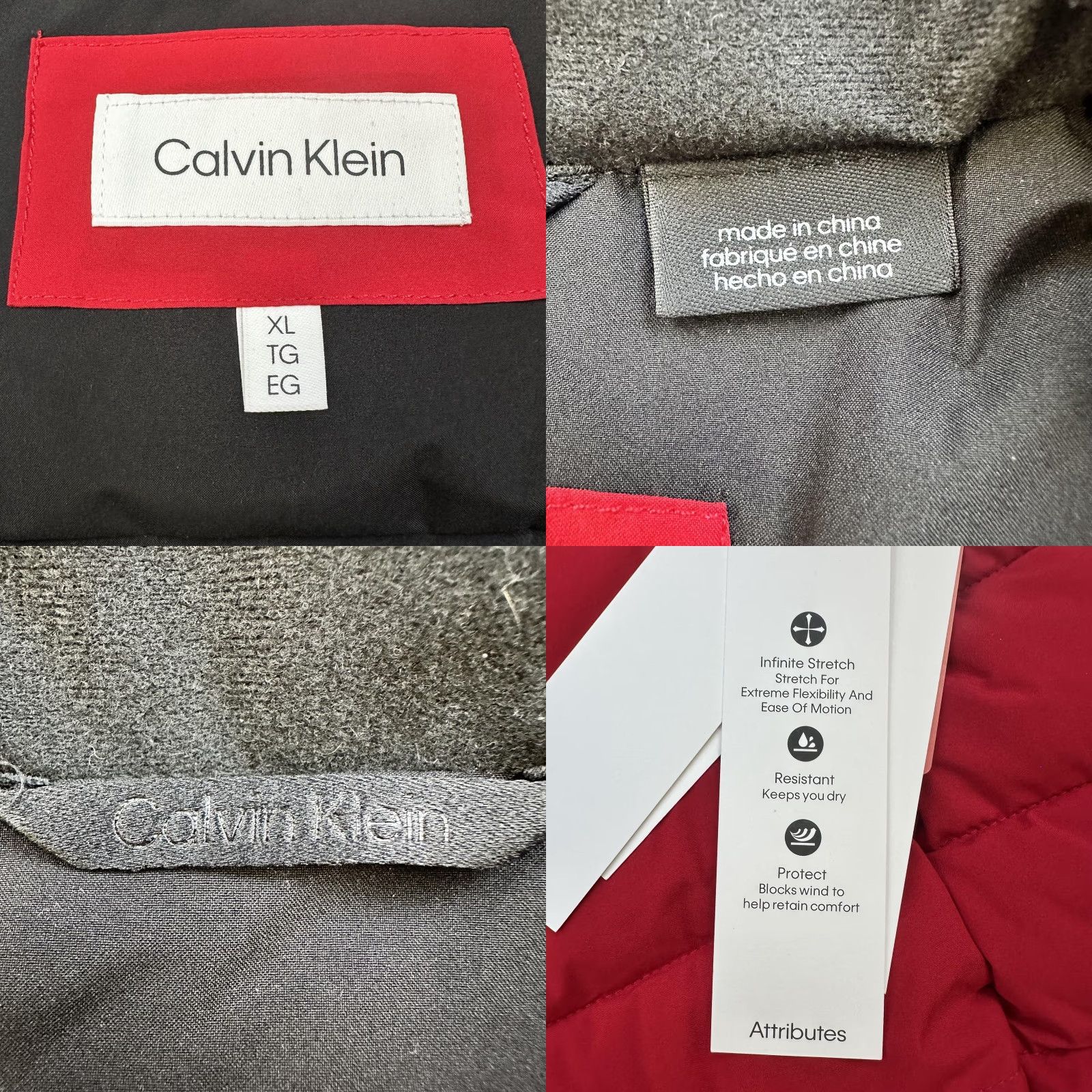 Calvin Klein Calvin Klein Vest Mens XL Red Puffer Quilted Full Zip Water Resistant Zip Pockets Logo Zipper Casual Travel Wind-Resistant CM355480 Size US XL / EU 56 / 4 - 8 Thumbnail