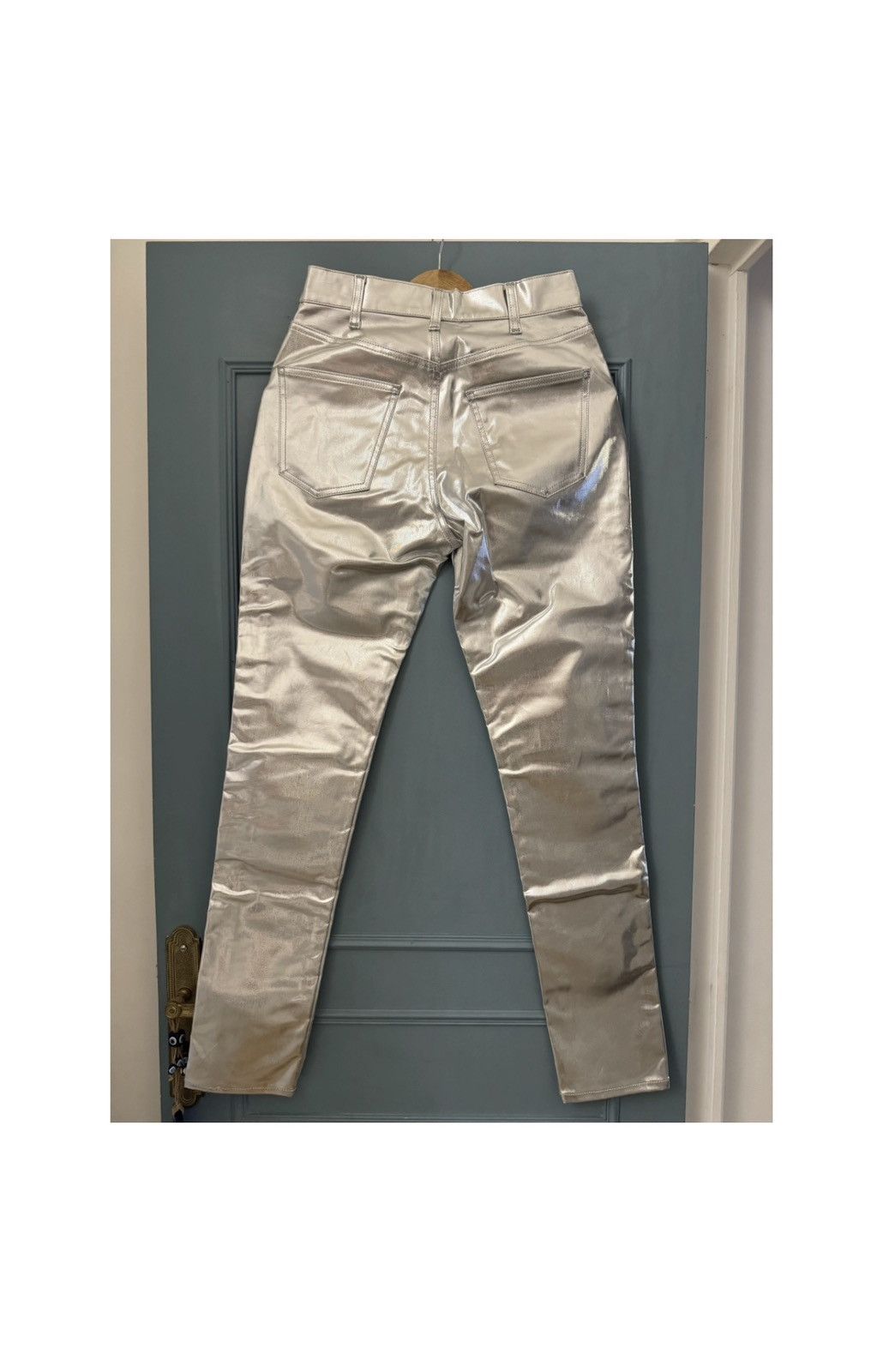 Celine NWT Celine Silver Coated 4 Pocket Trousers Size 28" / US 6 / IT 42 - 3 Thumbnail