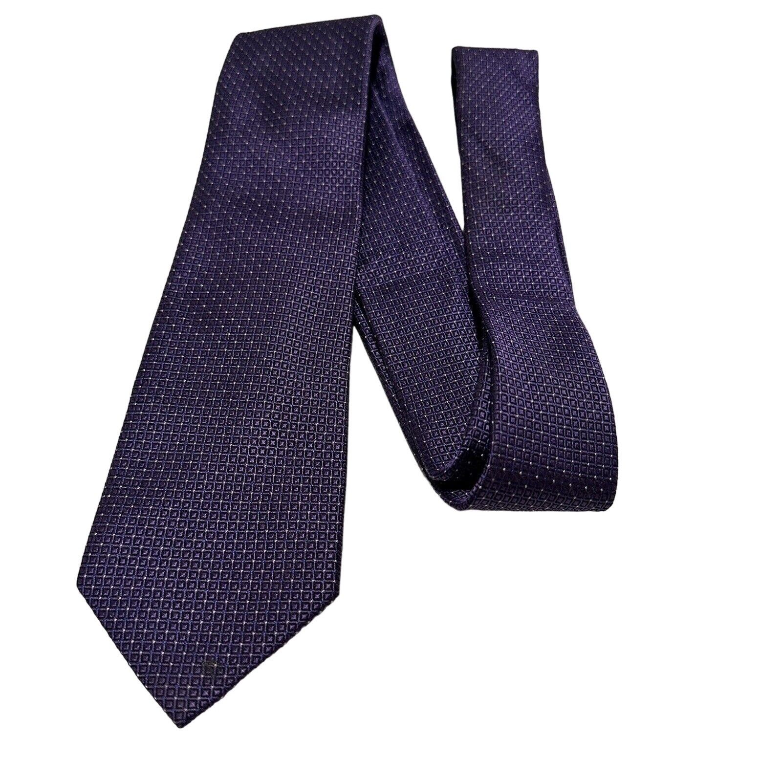 Van Heusen Van Heusen Silk Tie Purple Geometric Men 59 x 3” 100% Silk Size ONE SIZE - 1 Thumbnail