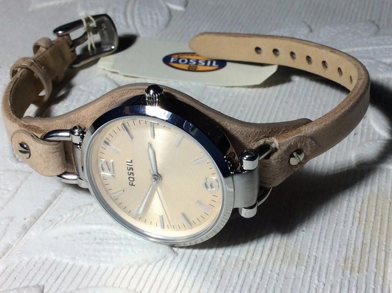 Fossil Fossil ladies beige dial leather strap watch Size ONE SIZE - 5 Thumbnail