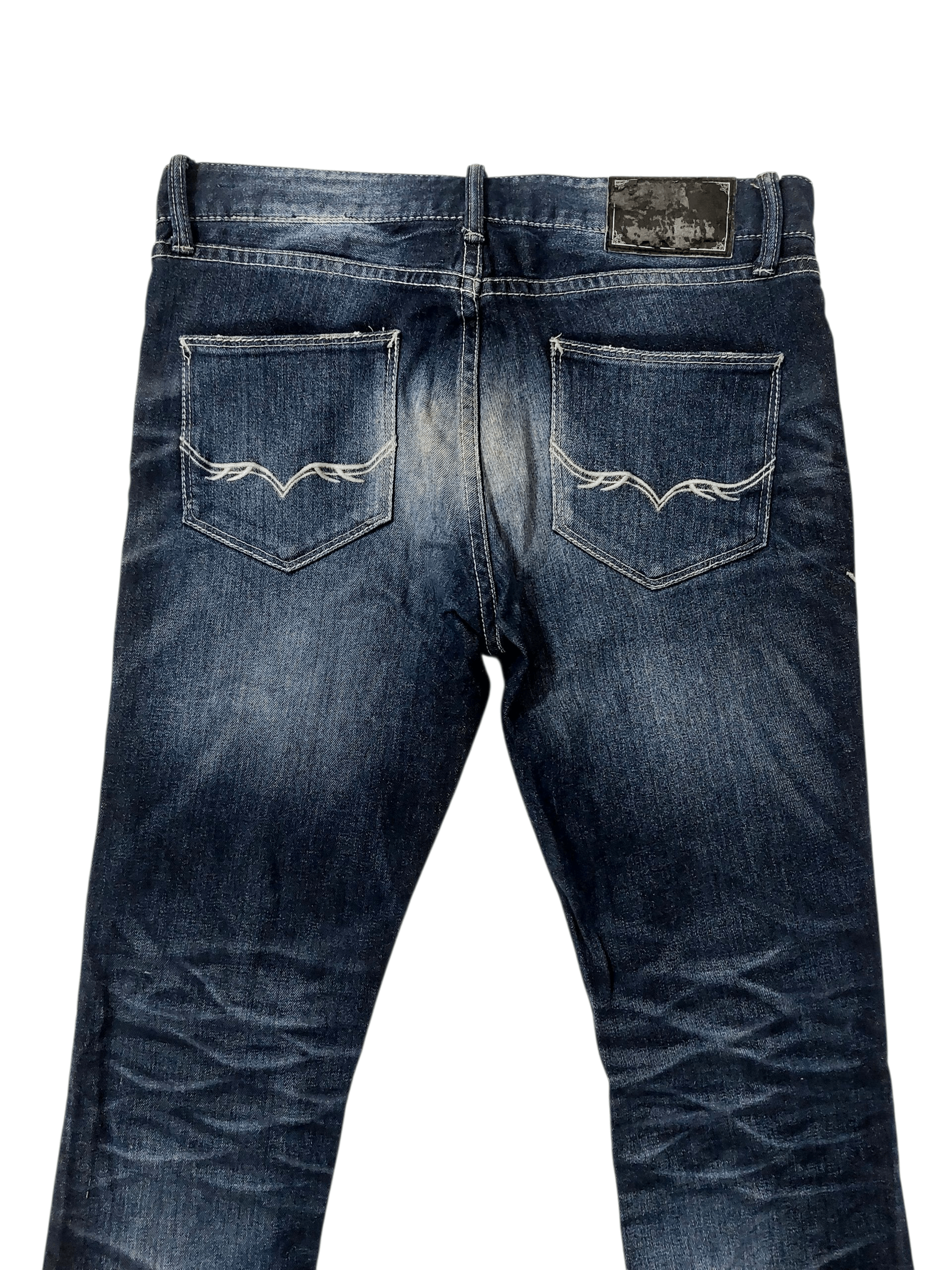 GOSTAR DE FUGA FUGA Spiral Distressed Denim Size US 31 - 10 Thumbnail