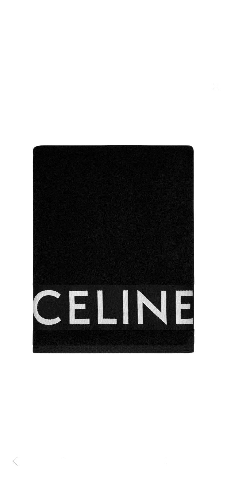 image of Celine Celine Terry Beach Towel In Cotton in Black, Men's