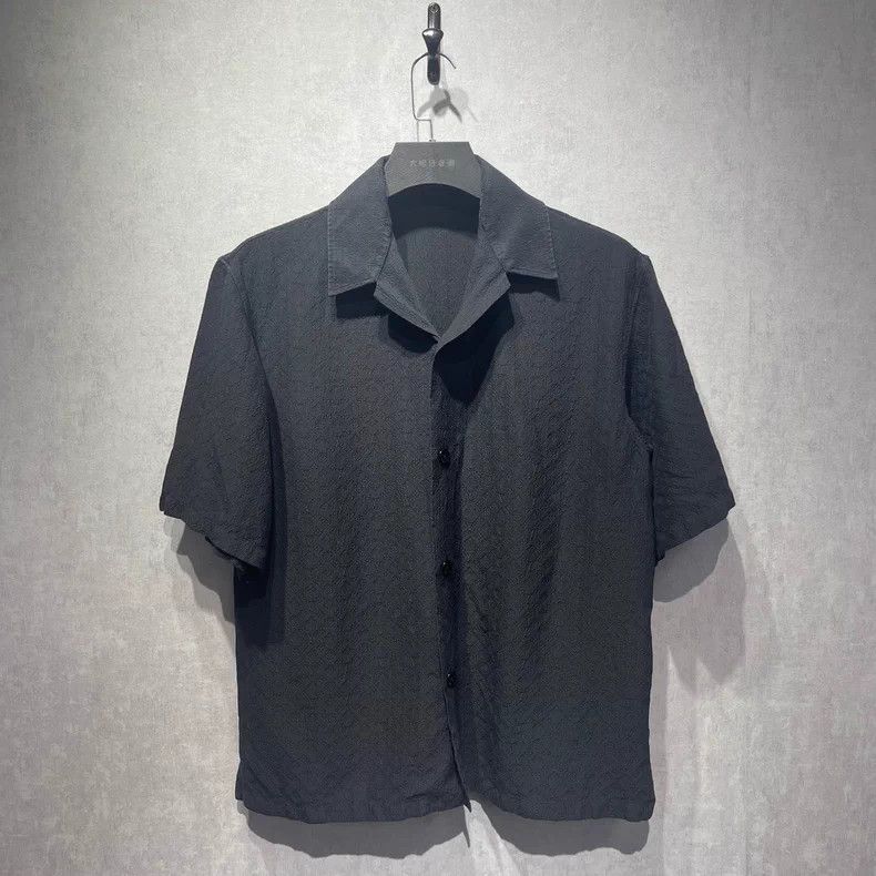 Louis Vuitton LOUIS VUITTON Three-flower dark stripe short-sleeve shirt Size US M / EU 48-50 / 2 - 1 Thumbnail
