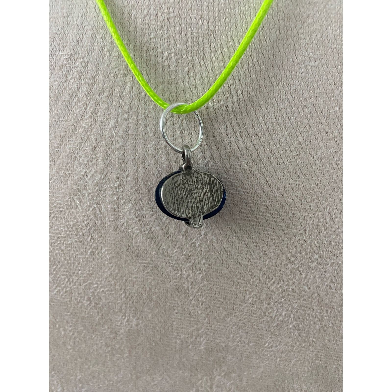 Other Blue glass oval pendant necklace silver tone Size ONE SIZE - 2 Thumbnail