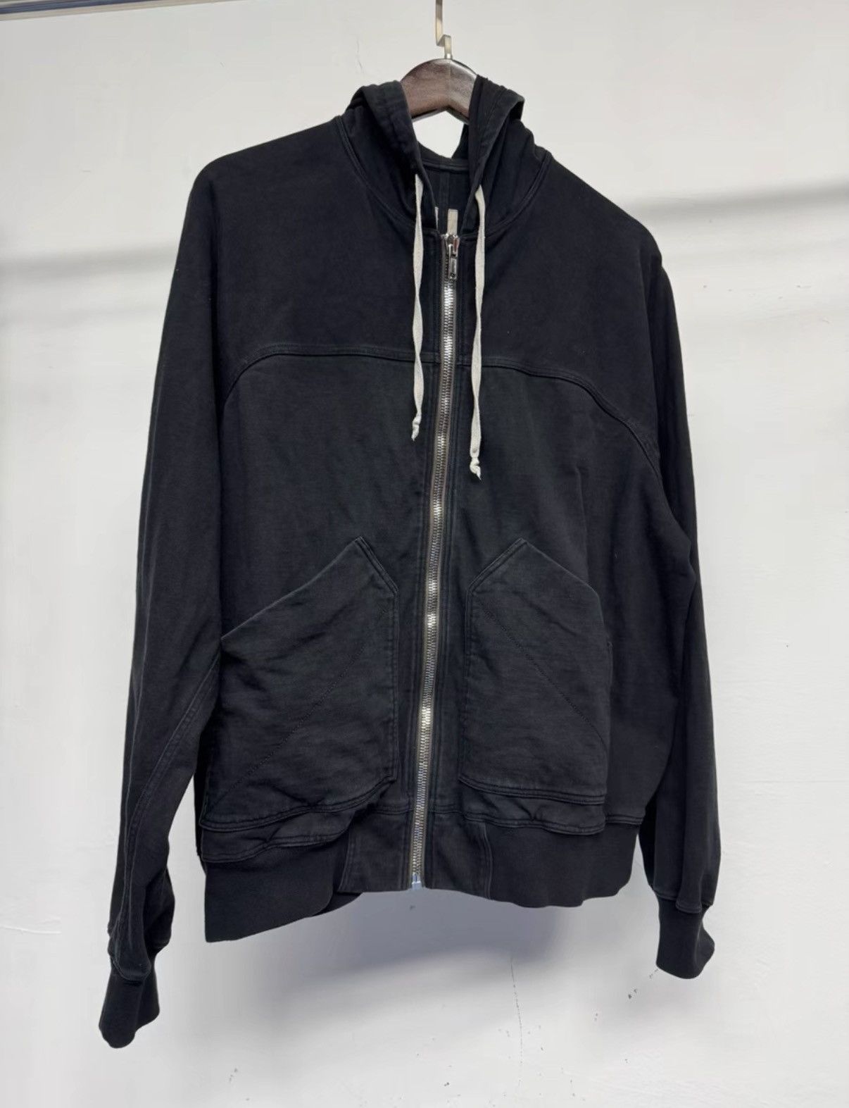 Rick Owens Rick Owens Main Line Cropped Heavyweight Full-Zip Hoodie K37 Size US M / EU 48-50 / 2 - 1 Thumbnail