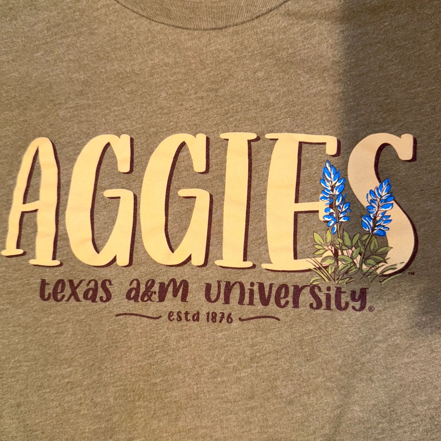 Vintage Texas A&M Aggies Tshirt Short Sleeve Moss Green L Size M / US 6-8 / IT 42-44 - 2 Thumbnail