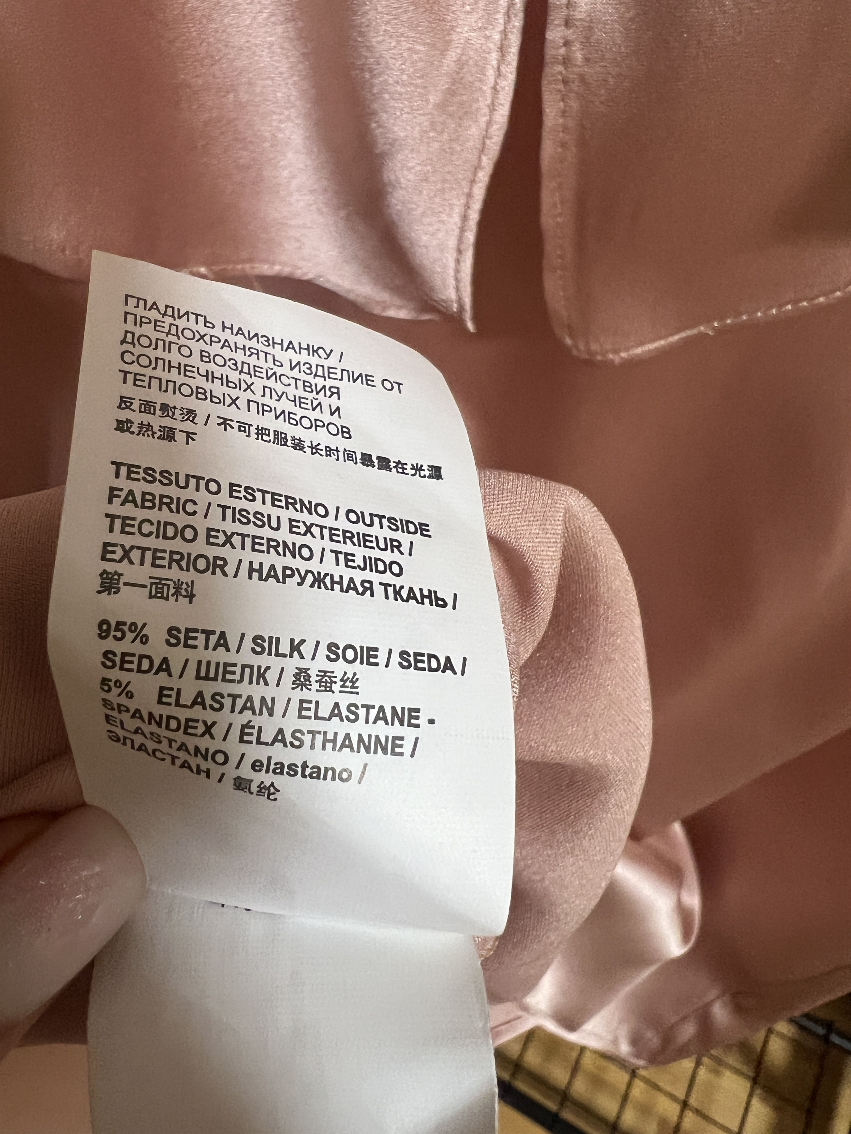Pinko Pinko Women’s Sleeveless Blouse/Top, Pink Silk Blend Size L / US 10 / IT 46 - 7 Thumbnail