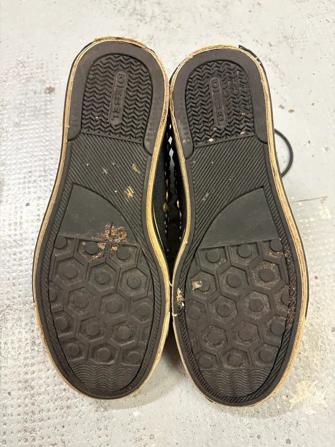 Diesel 2000s Diesel Navy Denim Studded High Sneakers Size US 8 / EU 41 - 8 Thumbnail