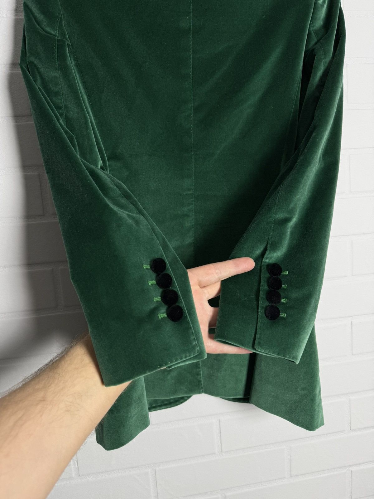 Dolce & Gabbana Dolce & Gabbana Velour Trouser Suit Green IT 40-42 US 4-6 Size XS / US 0-2 / IT 36-38 - 9 Thumbnail