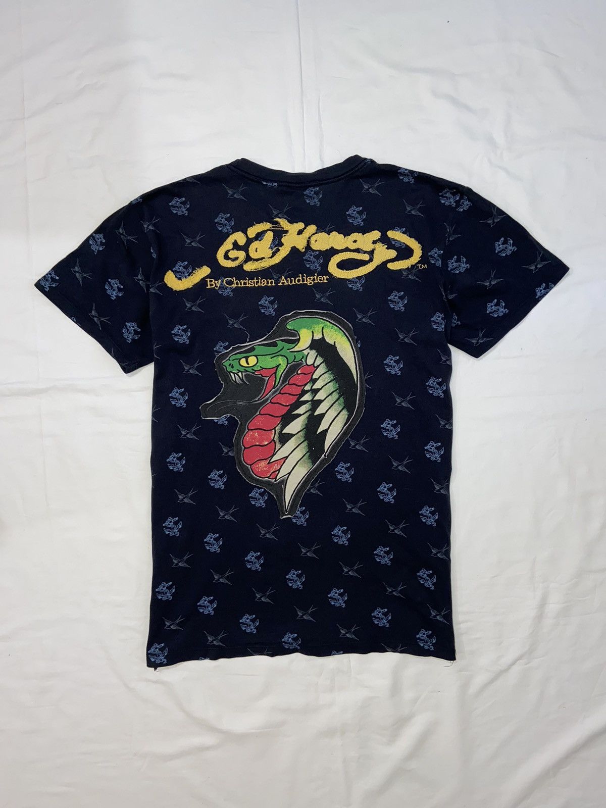 Christian Audigier × Ed Hardy × Vintage Vintage Ed Hardy By Christian Audigiter Y2K t shirt tee Size US L / EU 52-54 / 3 - 3 Thumbnail