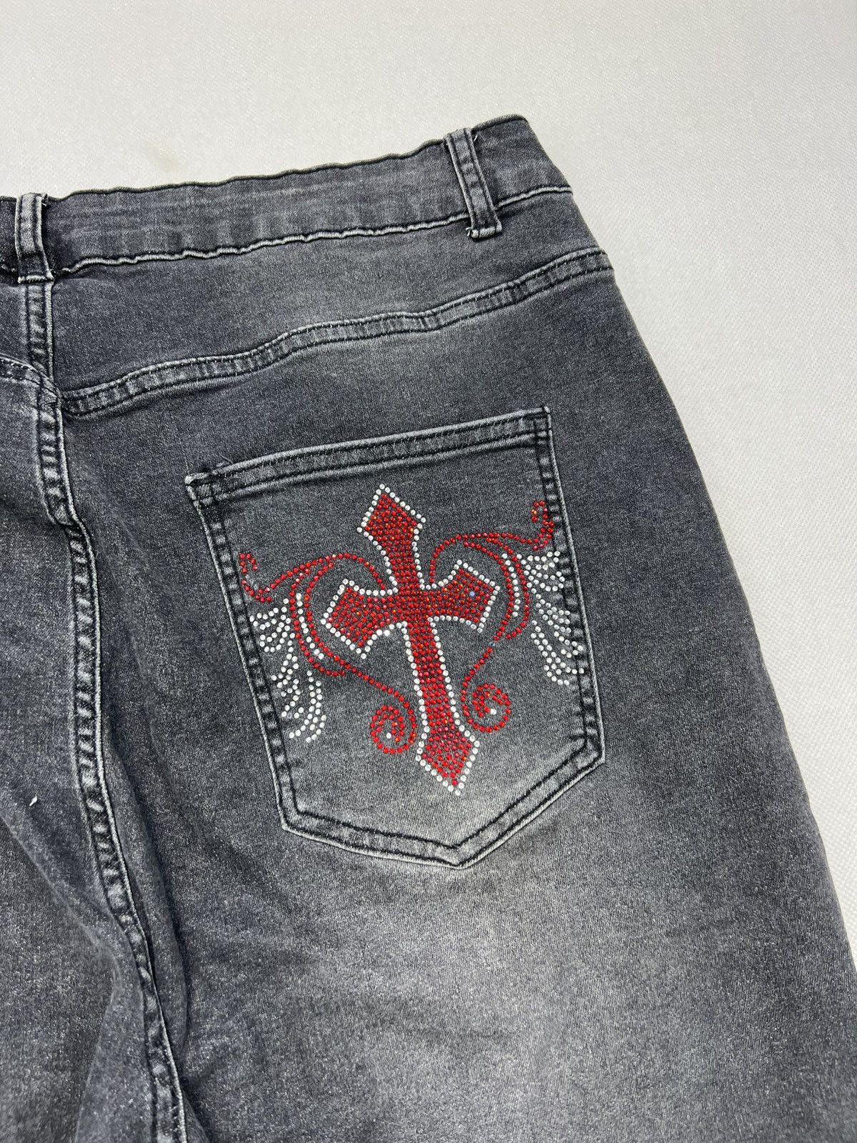 Vintage Pants Romwe Cross Diamond Logo Vintage Avant Garde Size US 38 / EU 54 - 2 Thumbnail