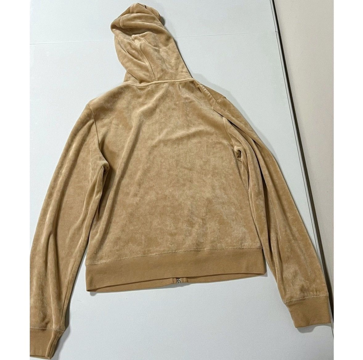 Il Bisonte Bisou Tan Beige Velour Sweatshirt Hoodie Outerwear Size S 🤎✨ Size S / US 4 / IT 40 - 6 Thumbnail