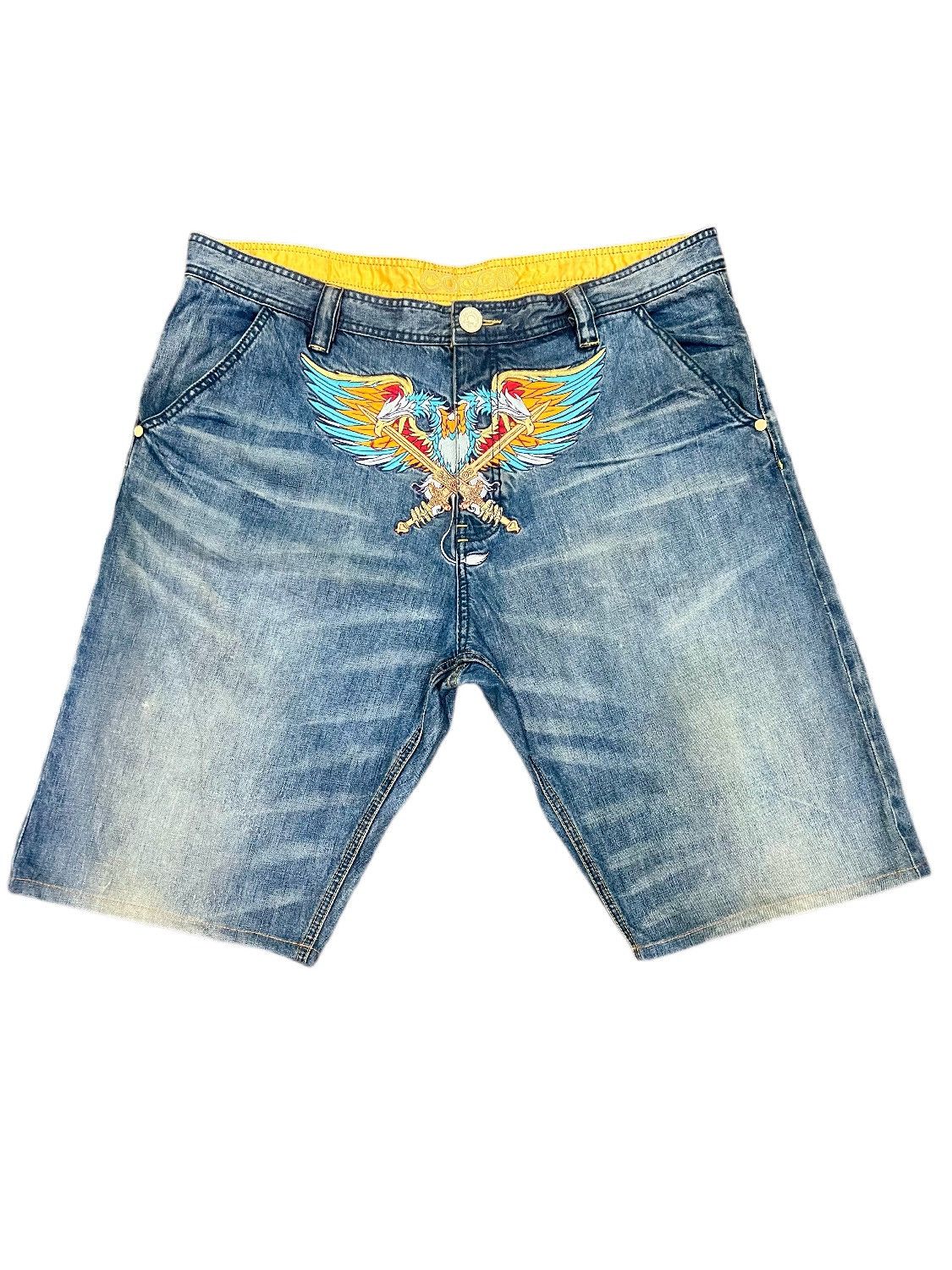 Coogi × JNCO × Vintage Vintage Coogi Crazy Embroided Shorts Baggy Size US 42 / EU 58 - 1 Thumbnail