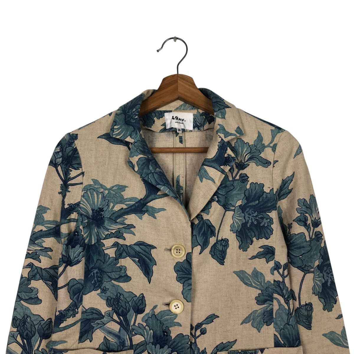Japanese Brand × Junko Shimada 📌Cropped Biker Jacket 49 Av Junko Shimada Floral Design Size US M / EU 48-50 / 2 - 4 Thumbnail