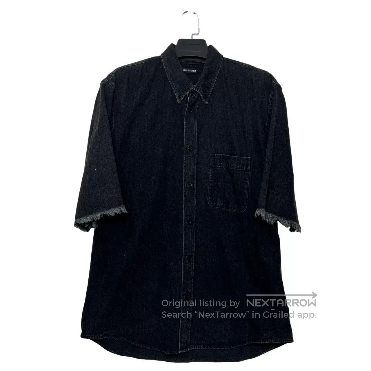 Balenciaga Balenciaga Back Letter Denim Shirt. Size US M / EU 48-50 / 2 - 2 Thumbnail