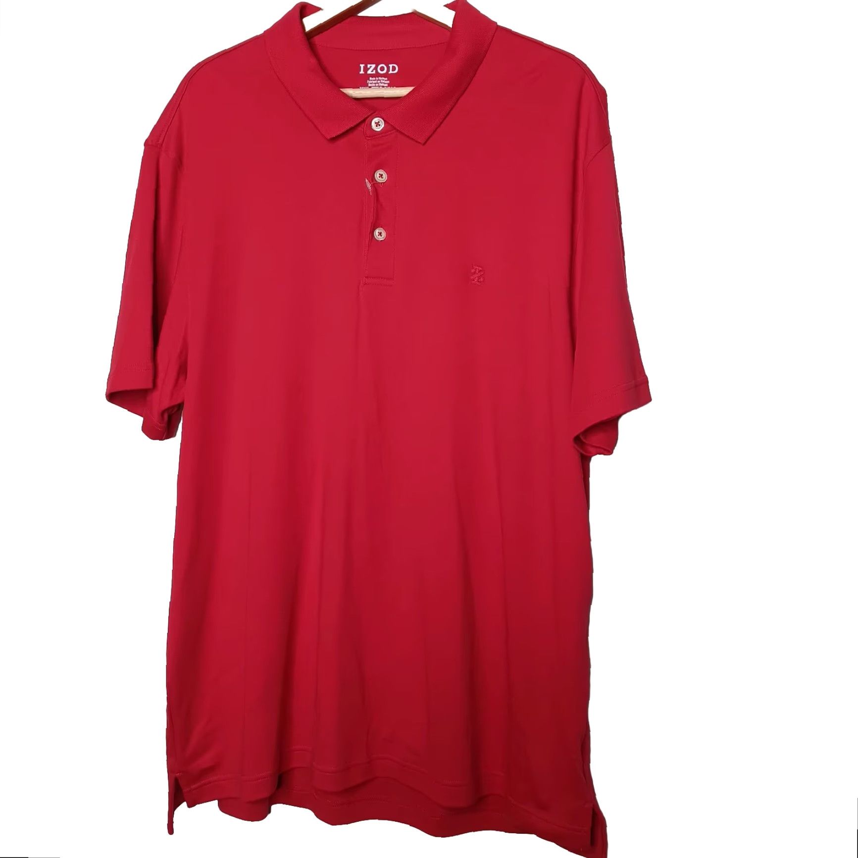 Izod IZOD Vintage Red Polo Shirt Mens XXL Cool Windward Golf Activewear Cotton Knit Preppy Classic Size US XXL / EU 58 / 5 - 2 Thumbnail
