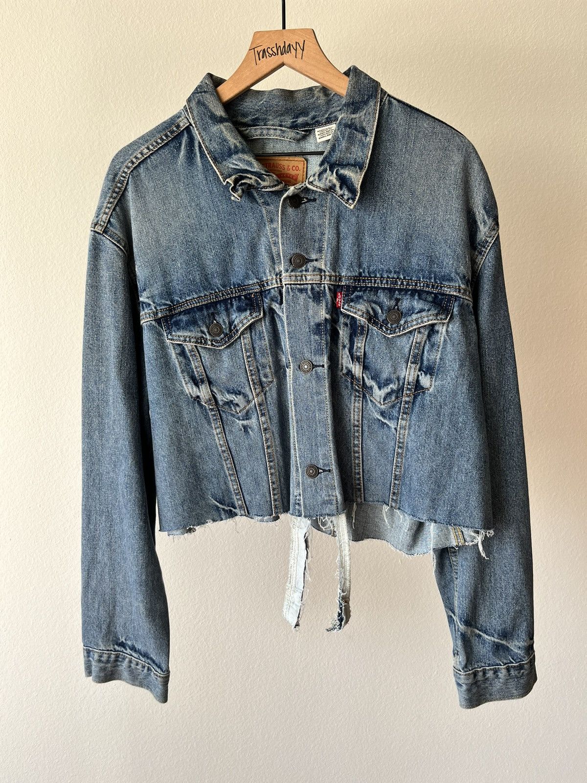 Levi's Denim Cropped Levi Jacket L/XL Size US XL / EU 56 / 4 - 2 Thumbnail