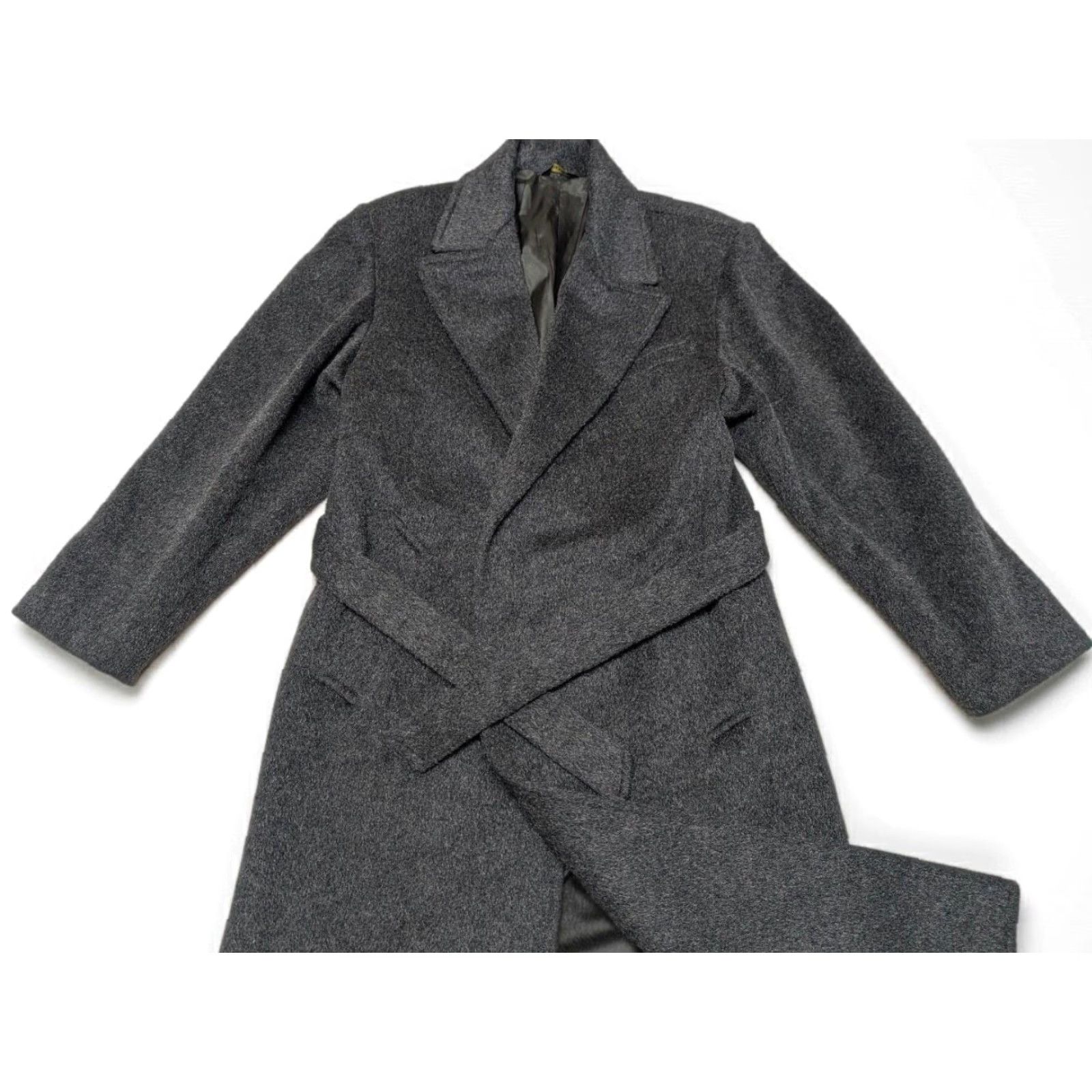 Doublet VINTAGE American Male overcoat Wool belted Double Breasted long coat Men XS Black Size US S / EU 44-46 / 1 - 2 Thumbnail