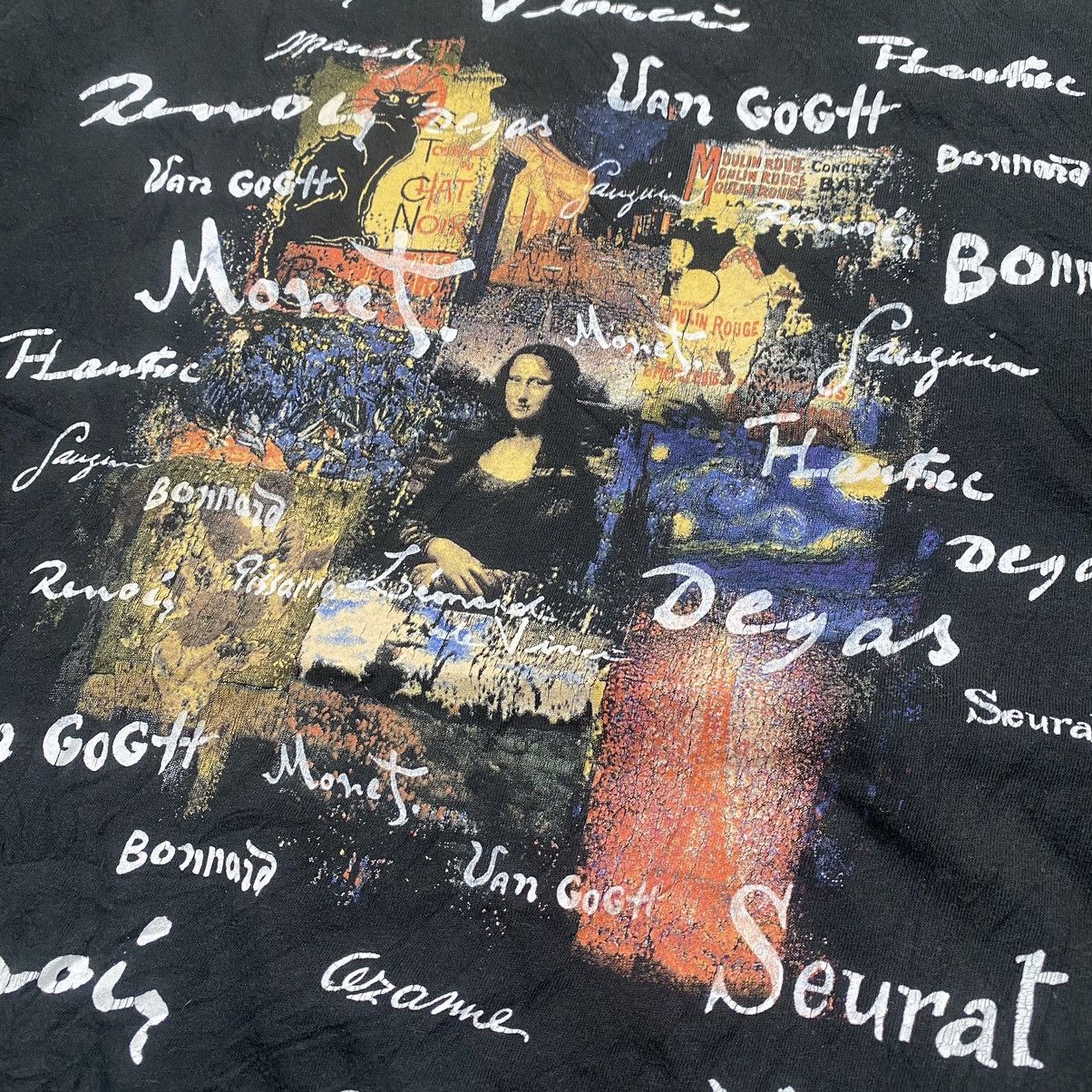 Vintage Grail 90s Euro Monalisa Iconic Artist Painter Tee Size US XXL / EU 58 / 5 - 3 Thumbnail