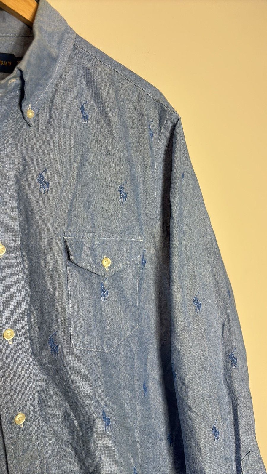 Polo Ralph Lauren Polo Ralph Lauren Small Pony All Over Button Down Shirt Size US XL / EU 56 / 4 - 1 Thumbnail