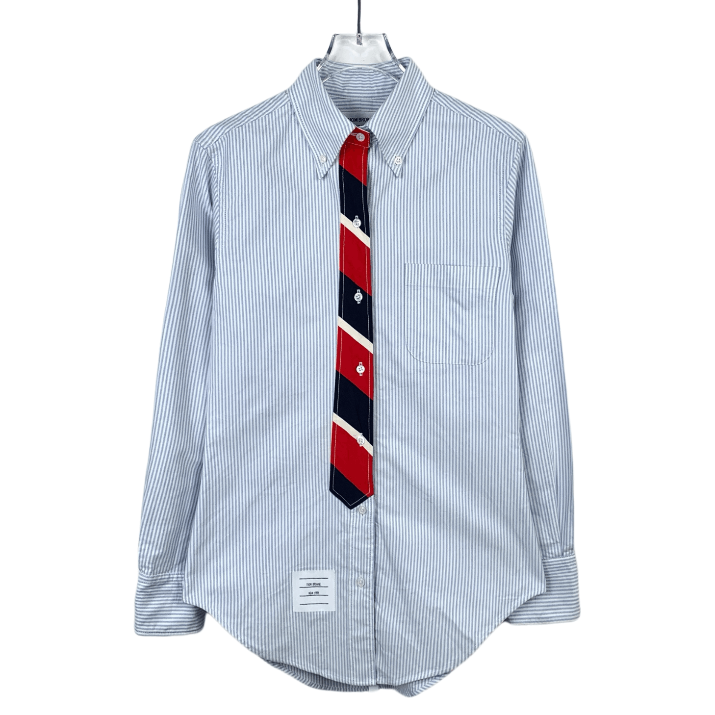 Thom Browne Thom Browne Blue and white striped tie shirt Size XS / US 0-2 / IT 36-38 - 1 Thumbnail