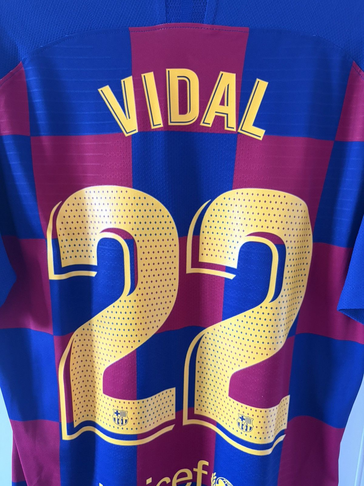 Barcelona nike 2019/2020 domowa Vidal wersja meczowa — zdjęcie 2