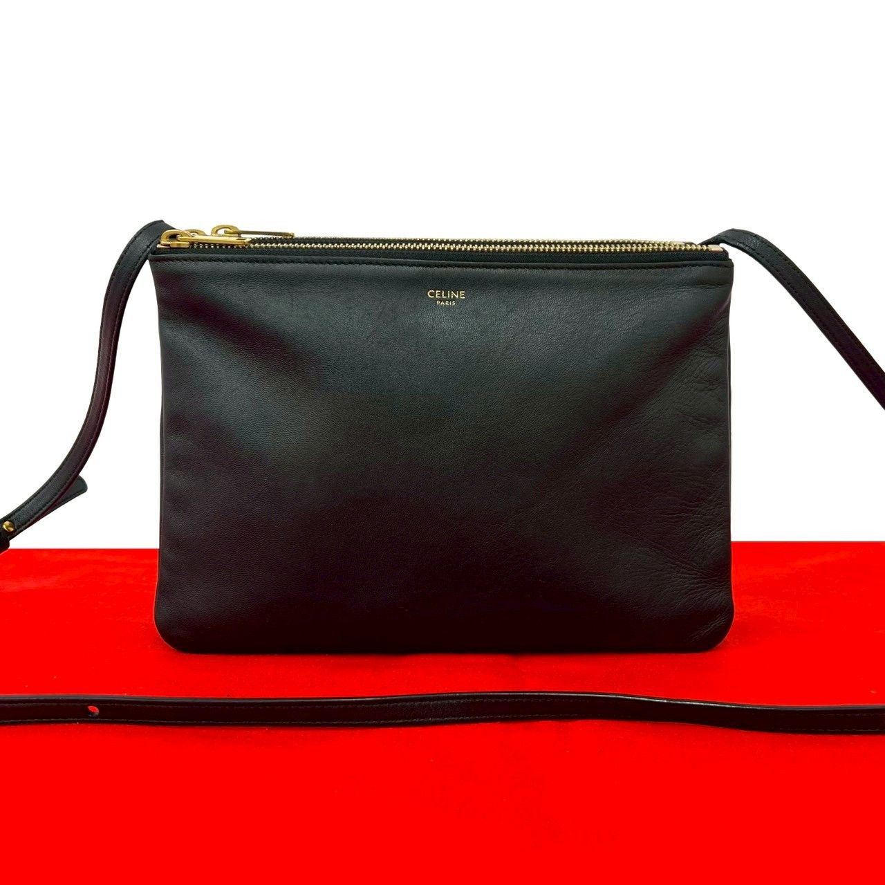 Celine Celine Celine Trio Leather Shoulder Bag Leather Shoulder Bag DUTY FREE for USA Size ONE SIZE - 1 Thumbnail