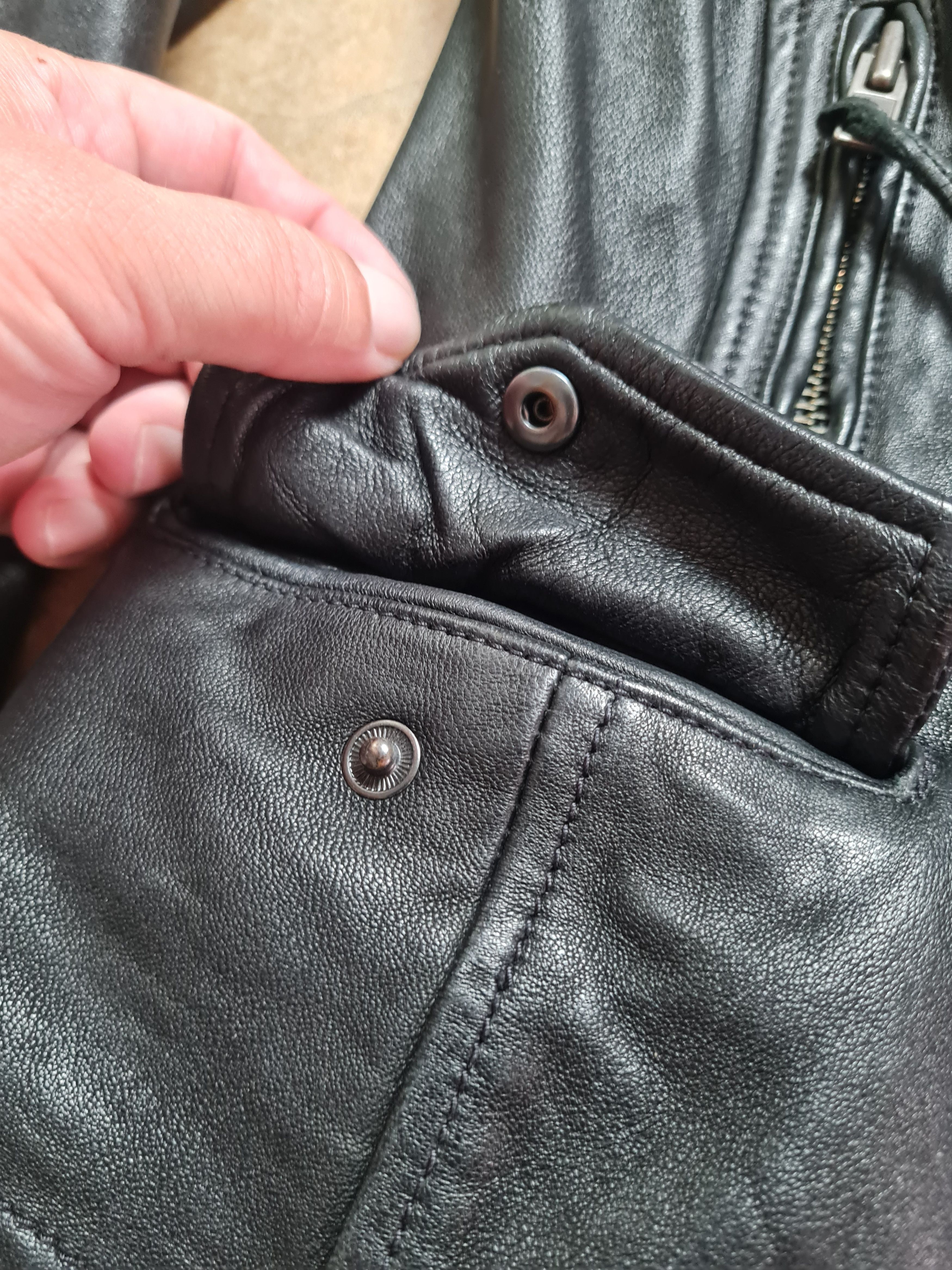 Allsaints VINTAGE ALL SAINTS STANTON LEATHER JACKET BLACK SIZE 6 Size M / US 6-8 / IT 42-44 - 10 Thumbnail