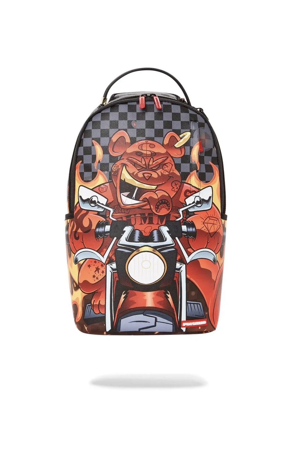 image of Sprayground Diablo Burner Dlxsv Backpack in Sky Blue/Red/Black, Men's