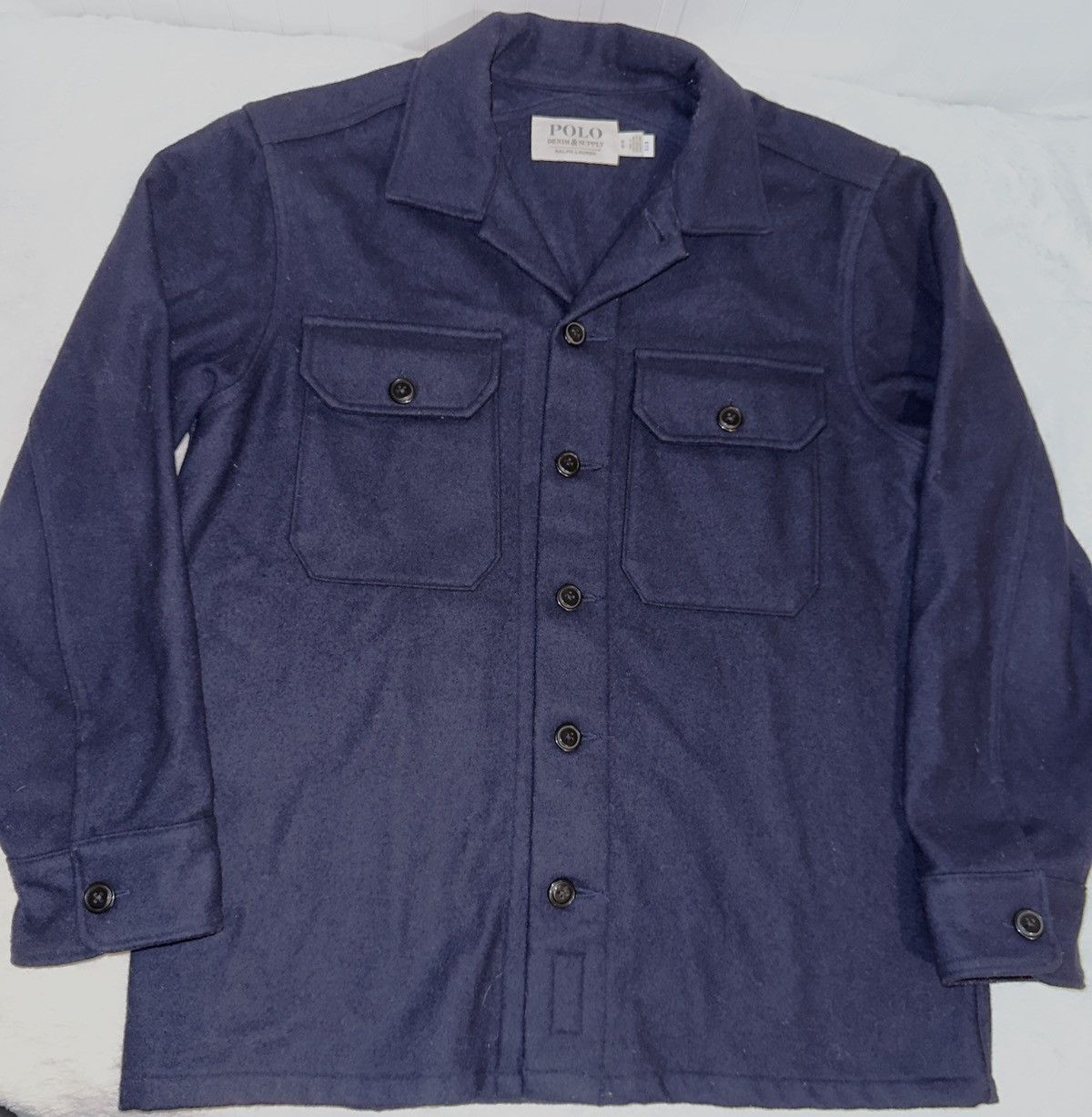 Polo Ralph Lauren Polo Denim & Supply Ralph Lauren Wool Overshirt Navy Size 38R - 1 Thumbnail
