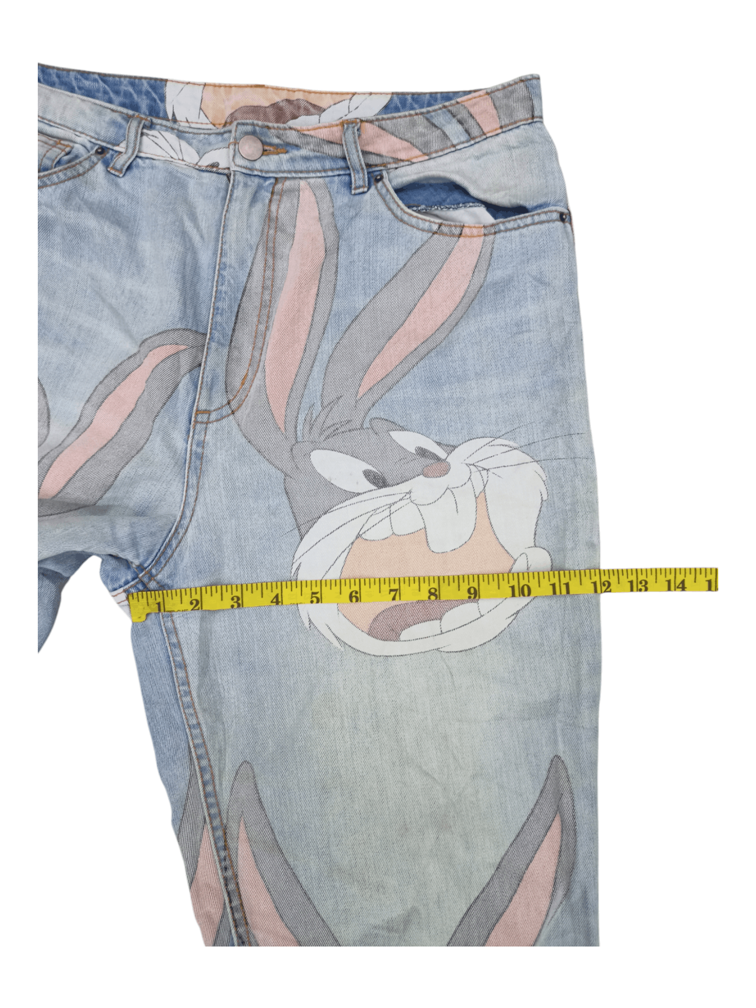 Divided LOONEY TUNES BUGS BUNNY Hip Hop Baggy Street Fashion Jeans Size 31" - 24 Thumbnail