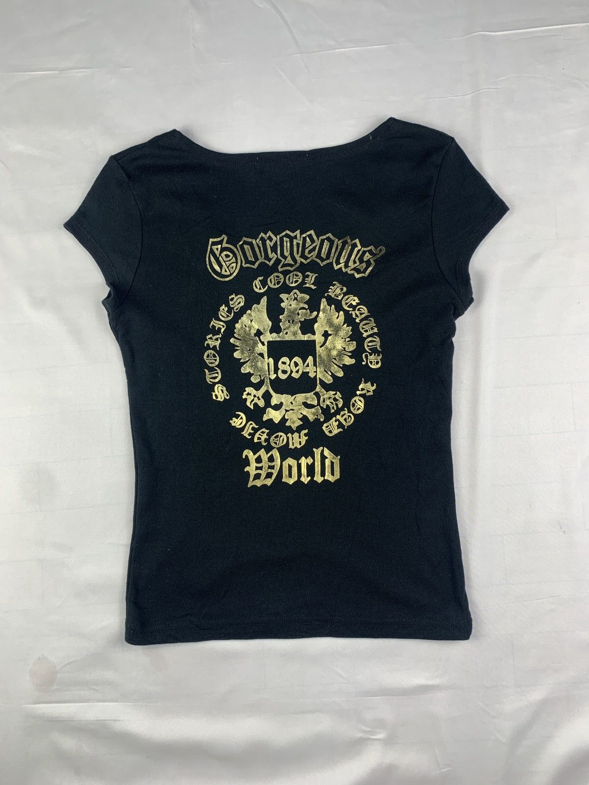 Seditionaries y2k Healthy Karen Japan Black Poem Word Goth Wide Collar Top Size M / US 6-8 / IT 42-44 - 4 Thumbnail