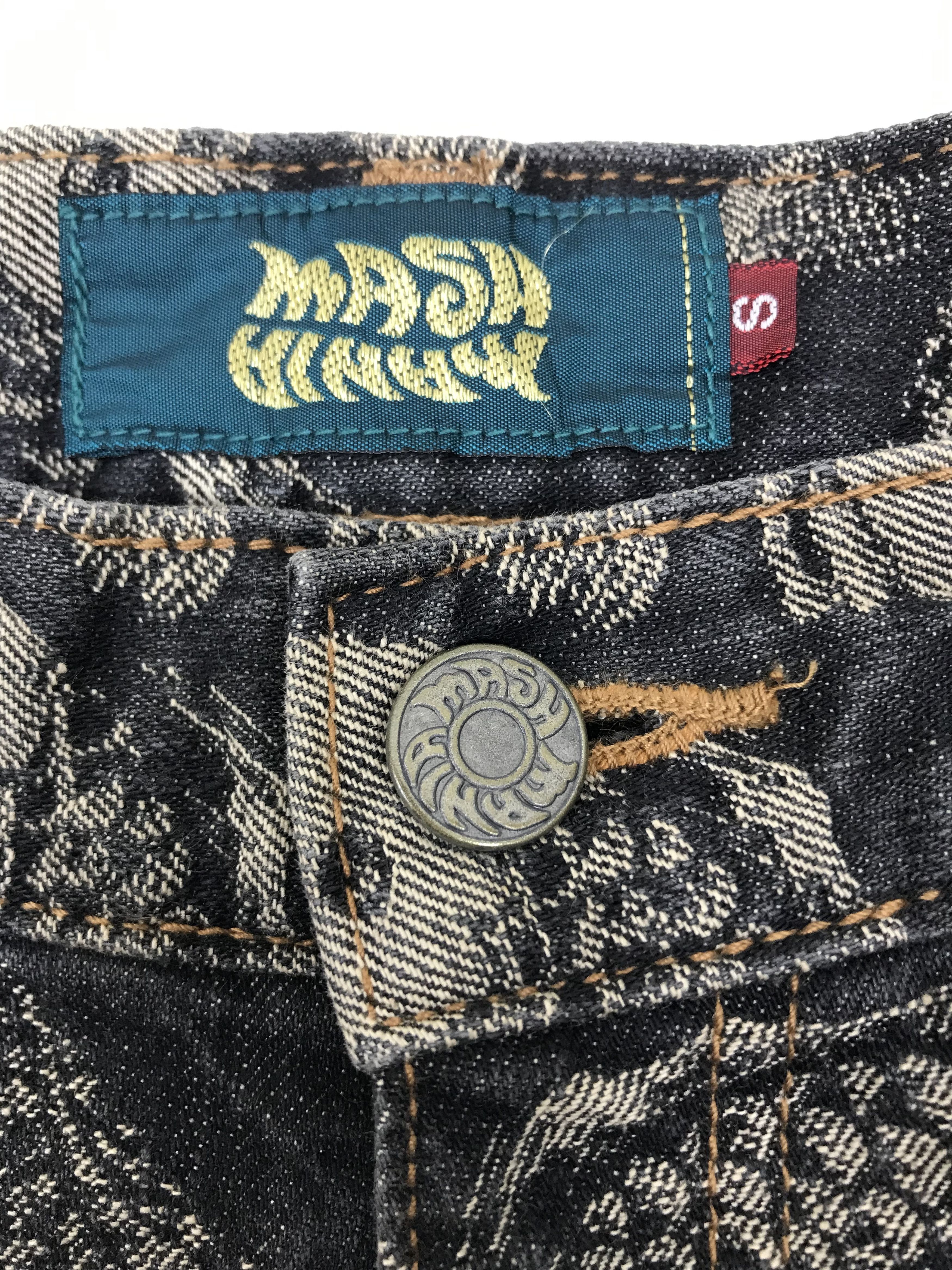 If Six Was Nine Vintage Japanese Art Embroidered Koi Fish Flare Jeans Size US 29 - 15 Thumbnail