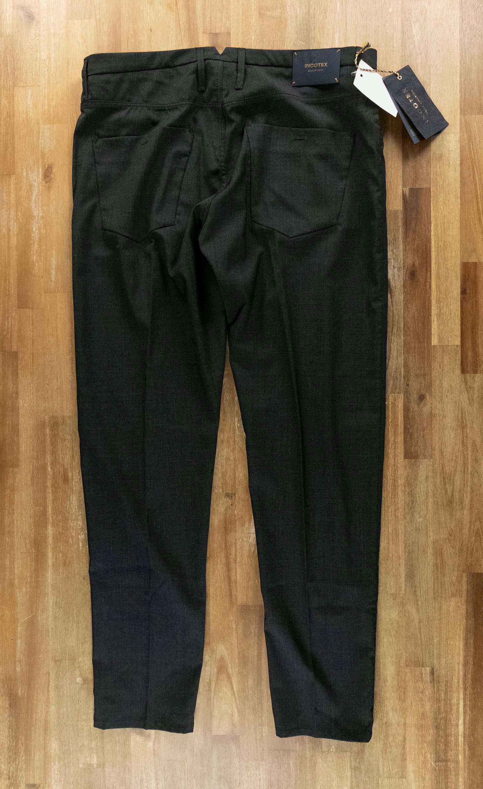 Incotex INCOTEX Blue Division anthracite gray slim fit wool pants 37 Size US 37 - 9 Thumbnail