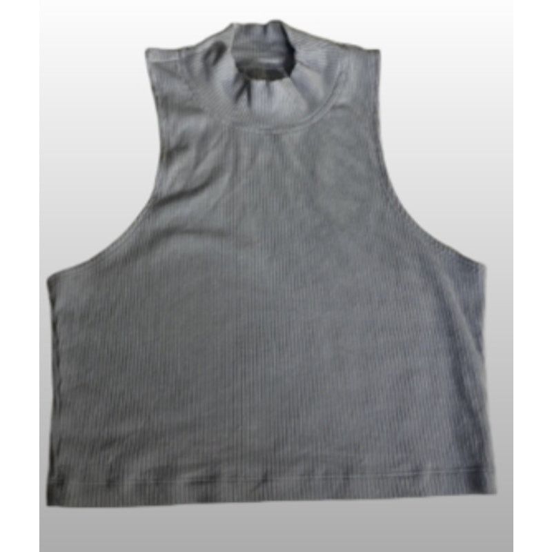 Aeropostale Aeropostale Ribbed Mock Neck Lavender Crop Tank Top Size L Size L / US 10 / IT 46 - 4 Thumbnail