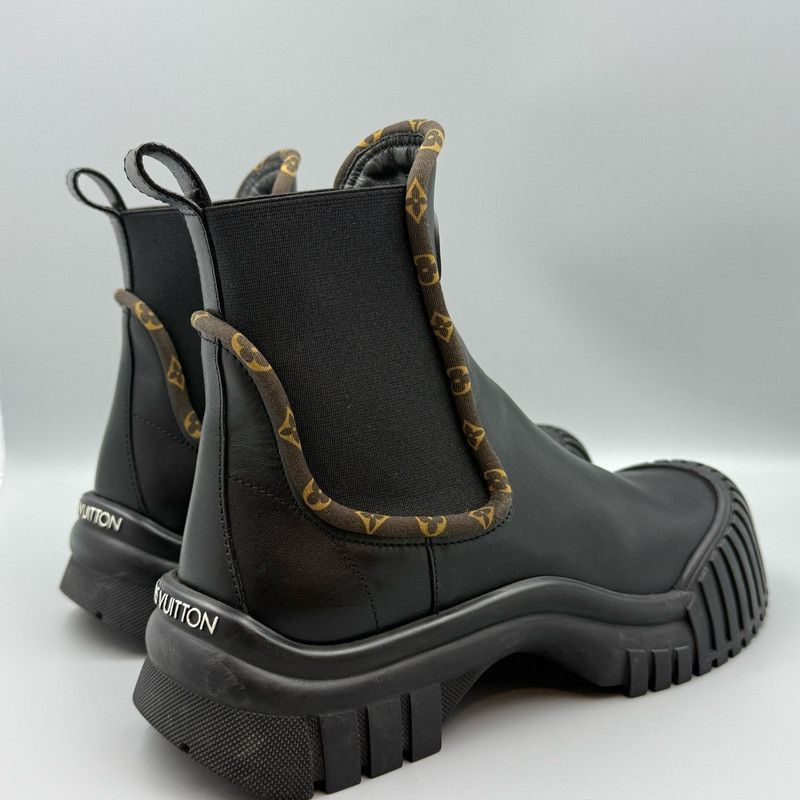 Louis Vuitton Louis Vuitton Black Leather Chelsea Boots for Women Size US 8 / IT 38 - 3 Thumbnail