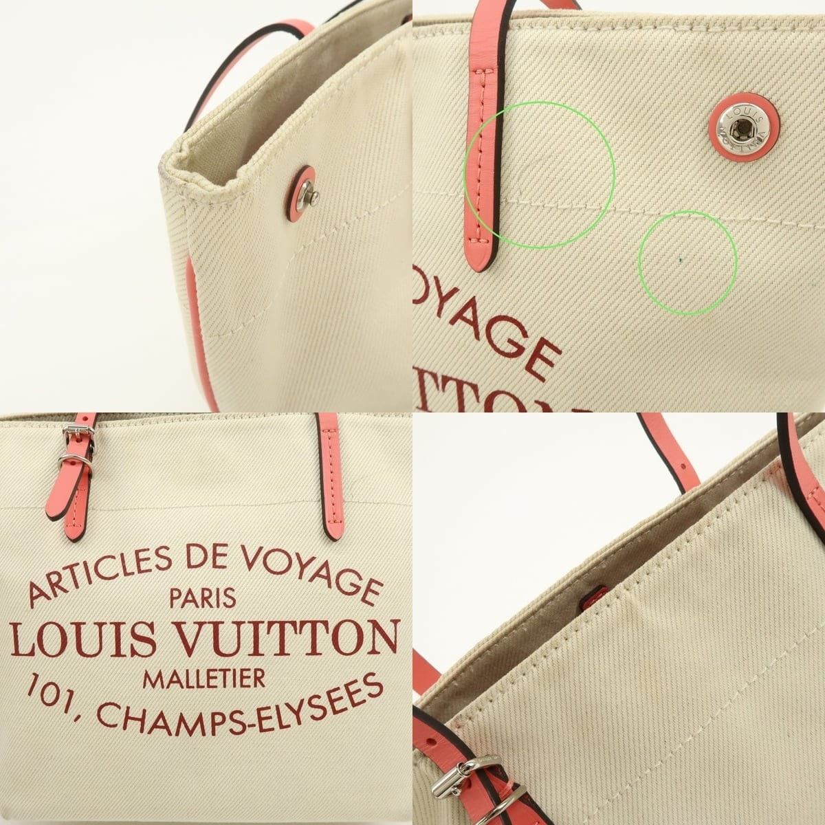 Louis Vuitton Louis Vuitton Articles de Voyage Cabas PM Canvas Tote Cream Size ONE SIZE - 6 Thumbnail