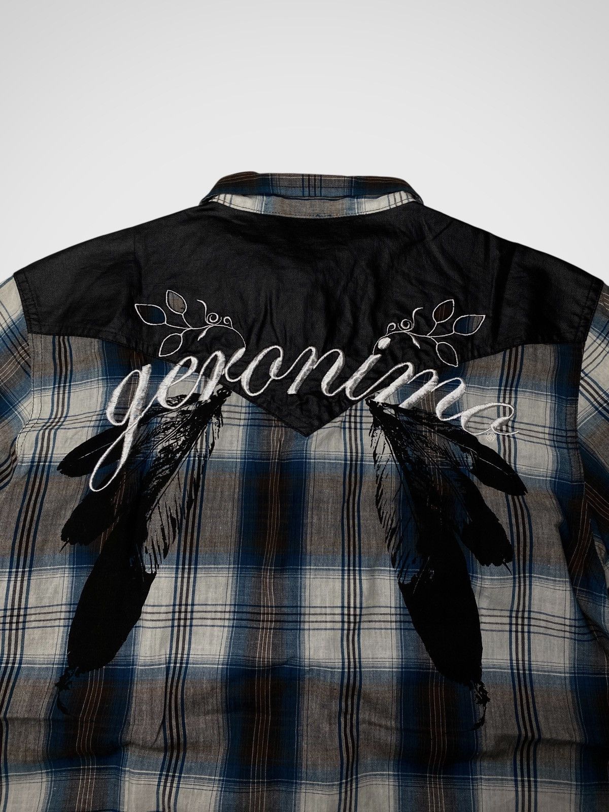 If Six Was Nine Geronimo Tribal Feather Leather Shirts Size US M / EU 48-50 / 2 - 2 Thumbnail