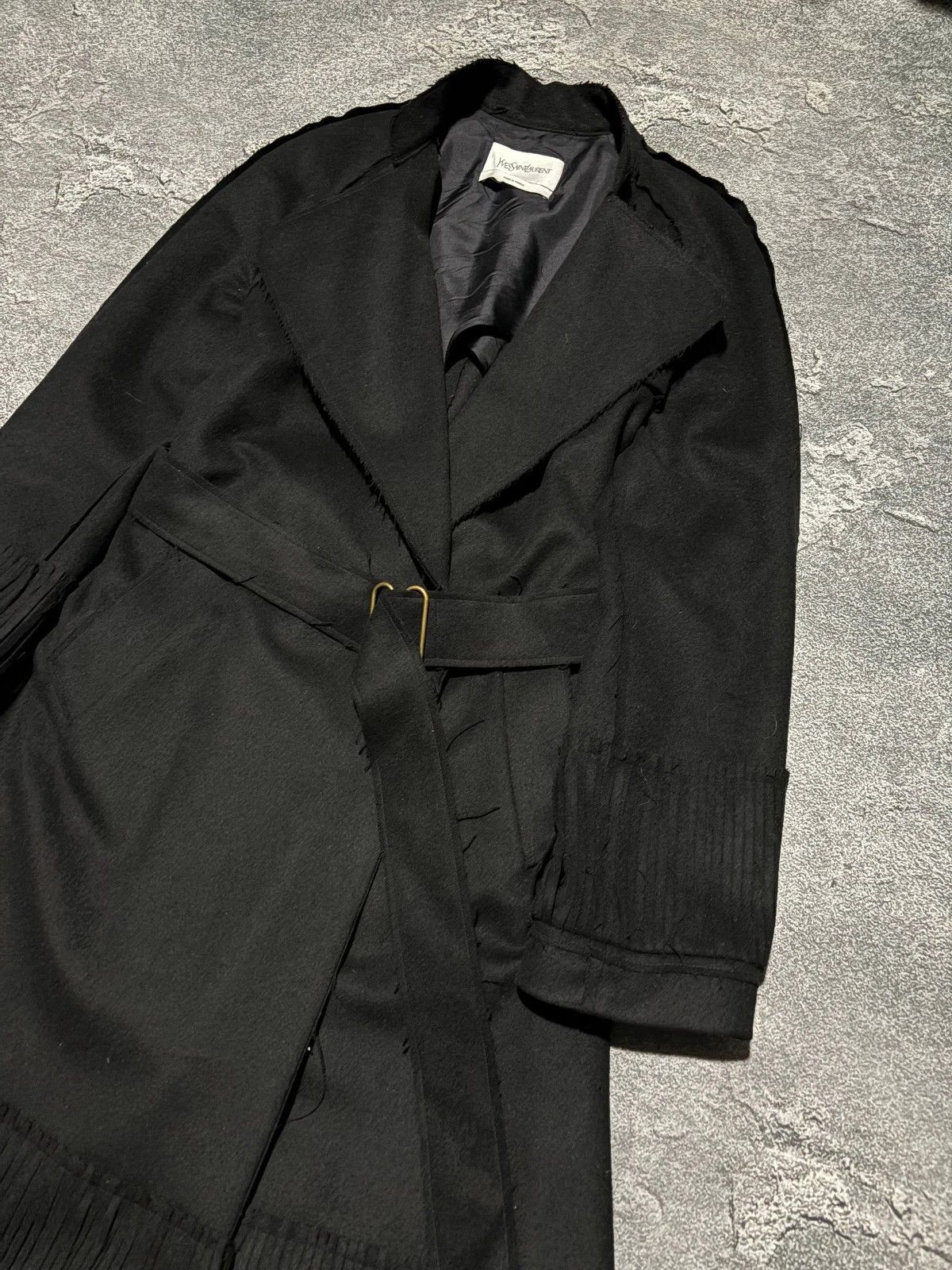 Yves Saint Laurent Archive YSL Yves Saint Laurent Black Deconstructed Wool Coat Size US M / EU 48-50 / 2 - 4 Thumbnail