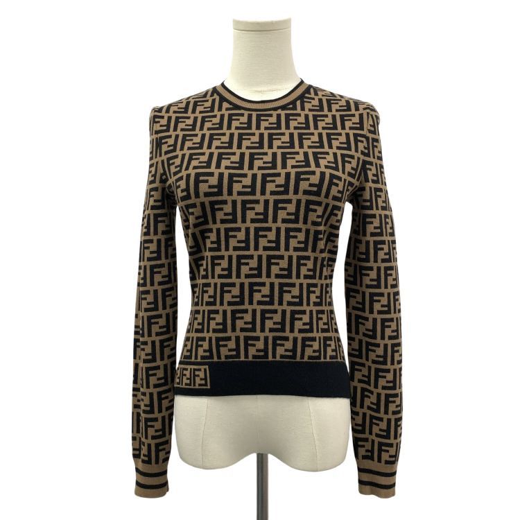 Fendi Fendi Zucca Monogram Knit Sweater Size IT 38 Size XS / US 0-2 / IT 36-38 - 1 Thumbnail