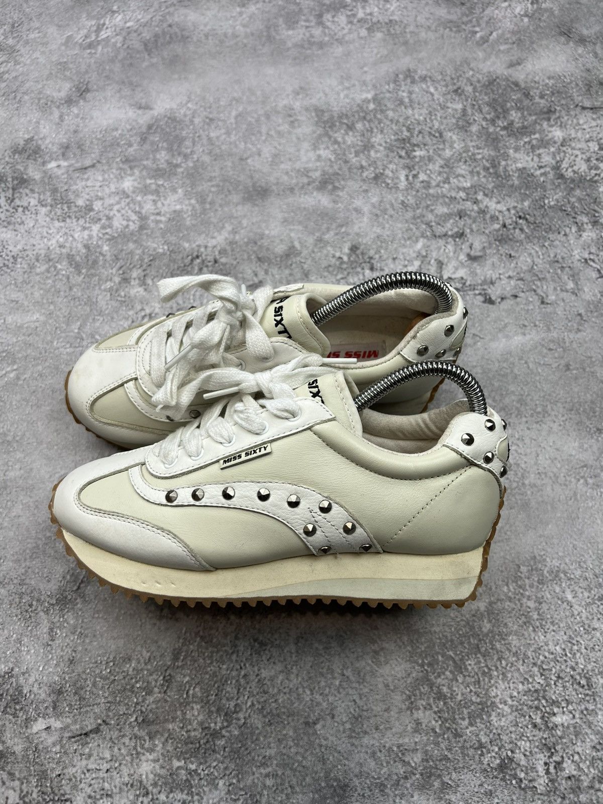 Miss Sixty Miss Sixty White Sneakers Womens Sk8 Y2K Size US 6 / IT 36 - 1 Thumbnail