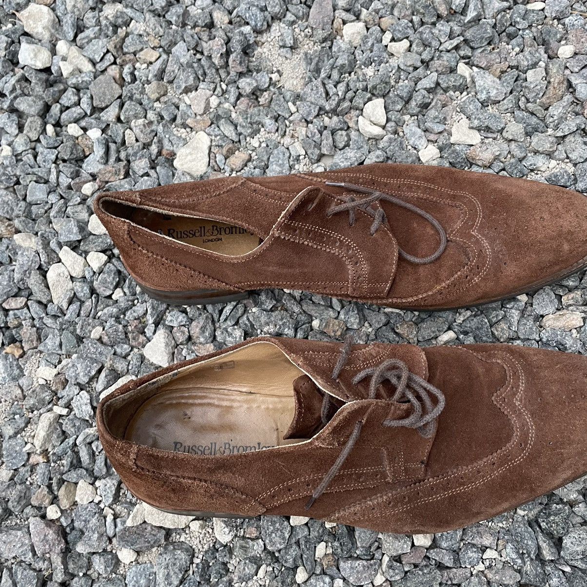 Russell & Bromley 9 Russell Bromley Brown Suede Leather Hand Made Derby Shoes Size US 9 / EU 42 - 5 Thumbnail