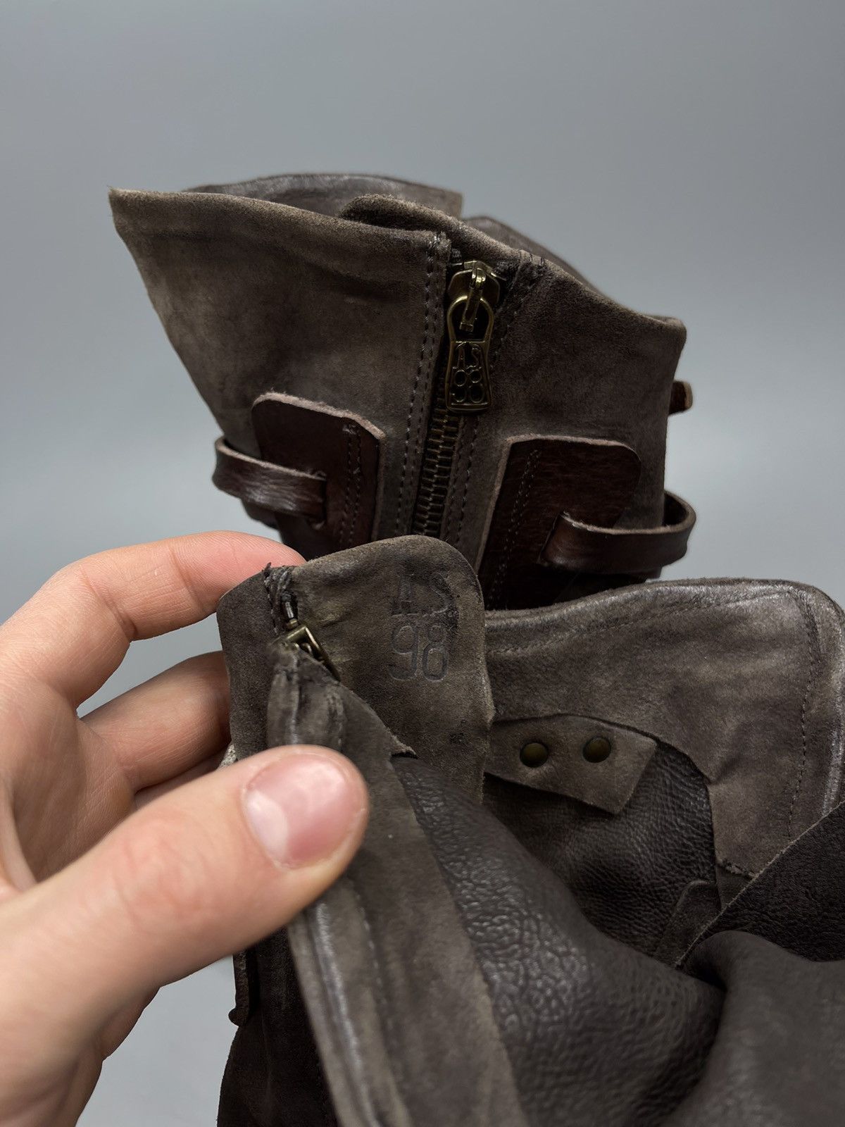 Japanese Brand × Vintage A.S 98 Boots Leather Style Rick Owens Size US 5.5 / EU 38 - 9 Thumbnail